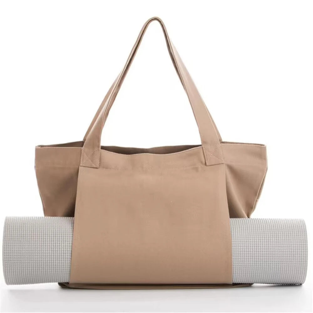 Canvas Tote Bag with Yoga Mat Carrier