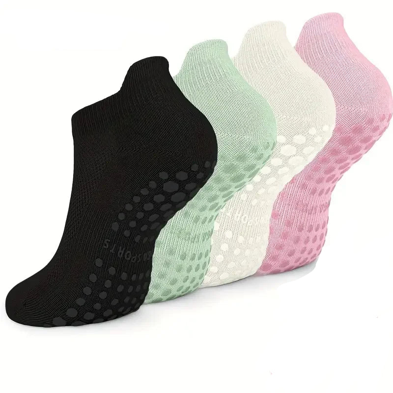 4 pairs Grip Pilates Socks