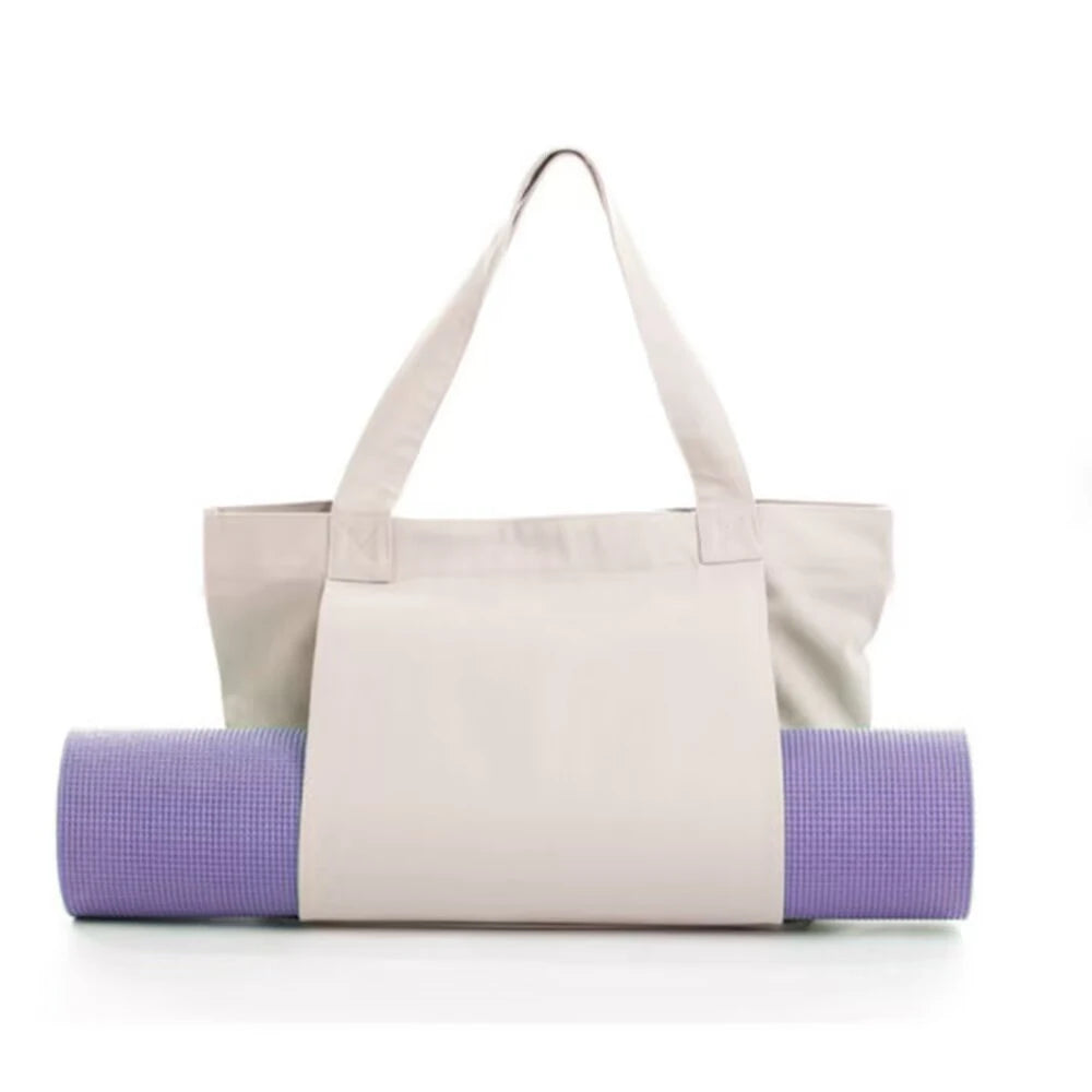 Canvas Tote Bag with Yoga Mat Carrier