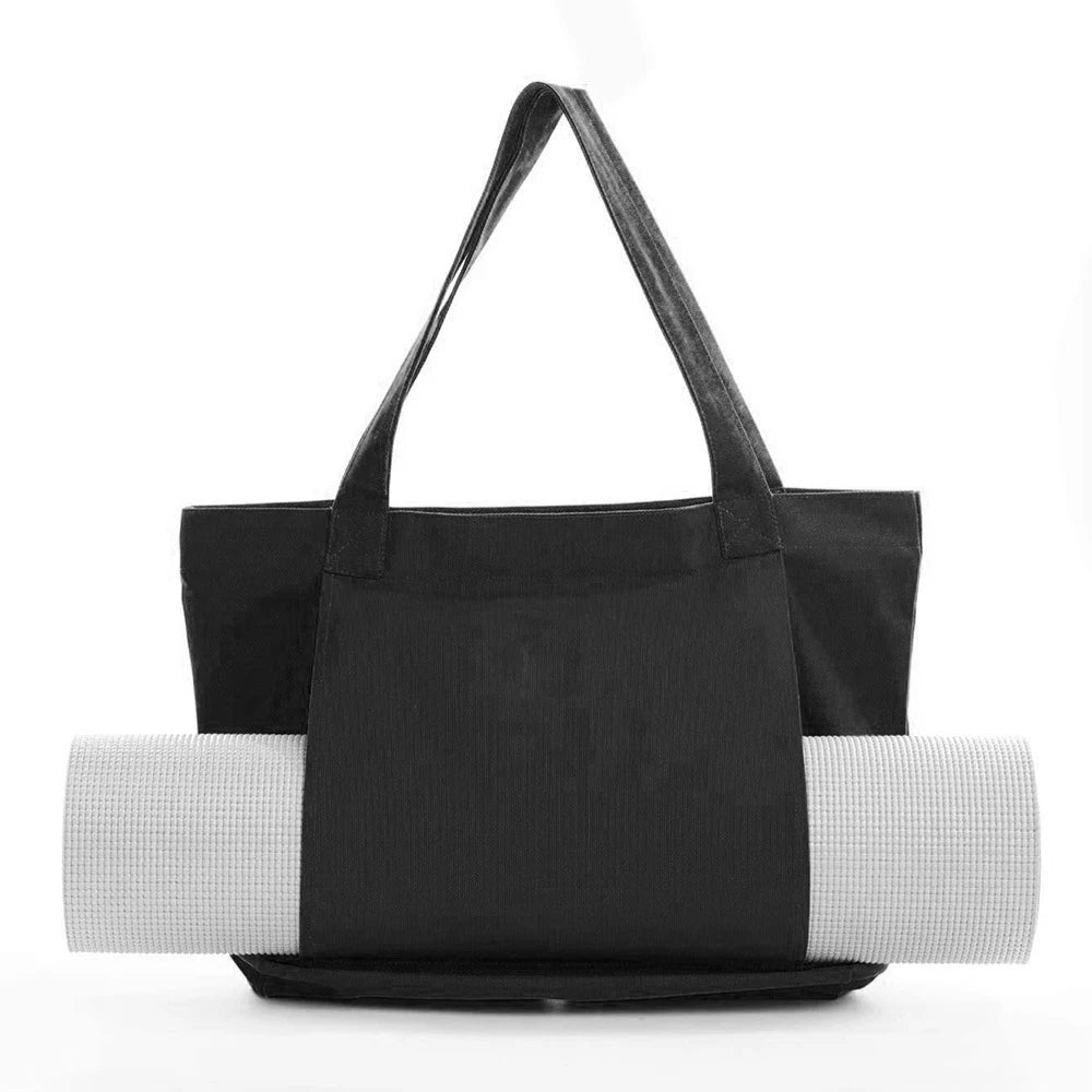 Canvas Tote Bag with Yoga Mat Carrier