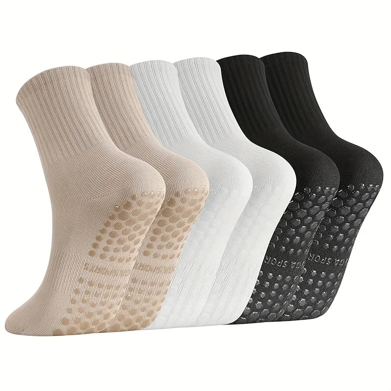3 Pair Pilates Grip Socks